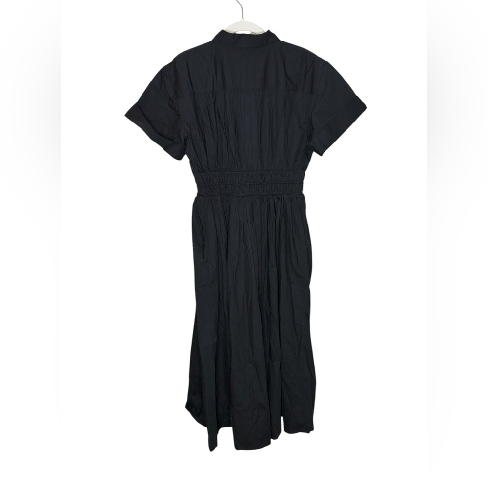 J. Crew Classic Black Elena Drama Midi Shirt-dress in cotton poplin NWT 8 - Picture 7 of 13